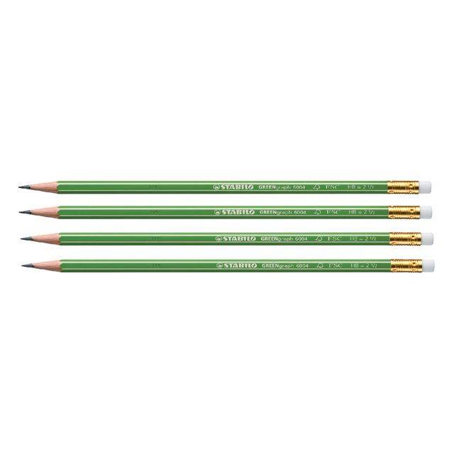 STABILO Bleistift GREENgraph 6004/HB Radierer