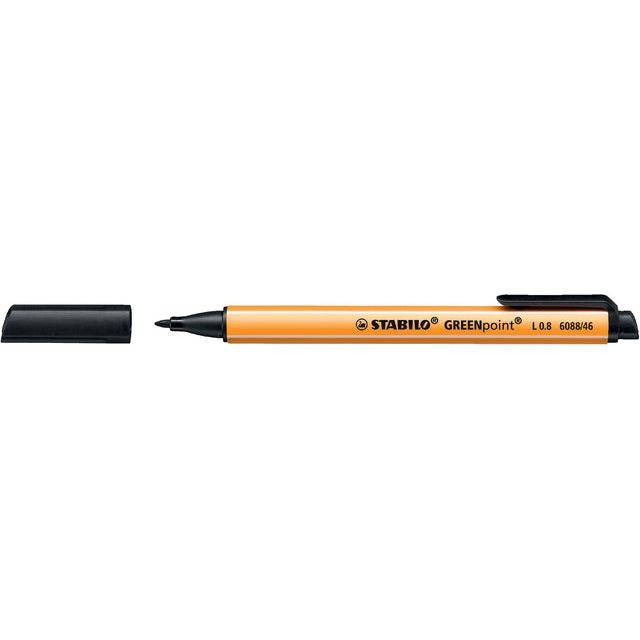 STABILO Feinschreiber GREENpoint 6088/46 0,8mm schwarz
