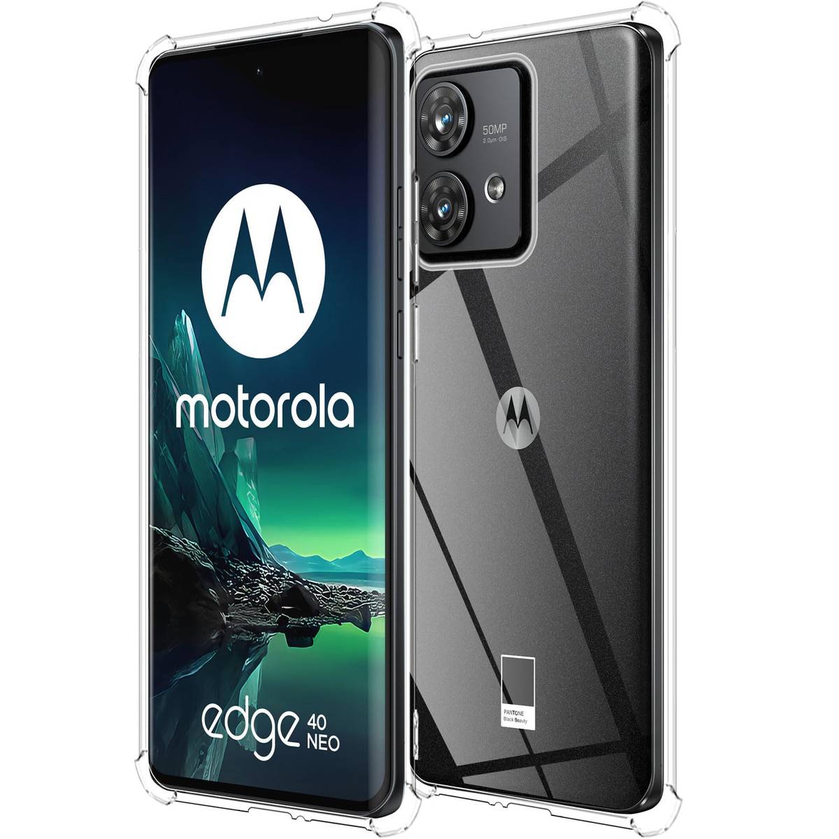 Für Motorola Edge 40 Neo Schock TPU Schutz Handy Hülle Transparent