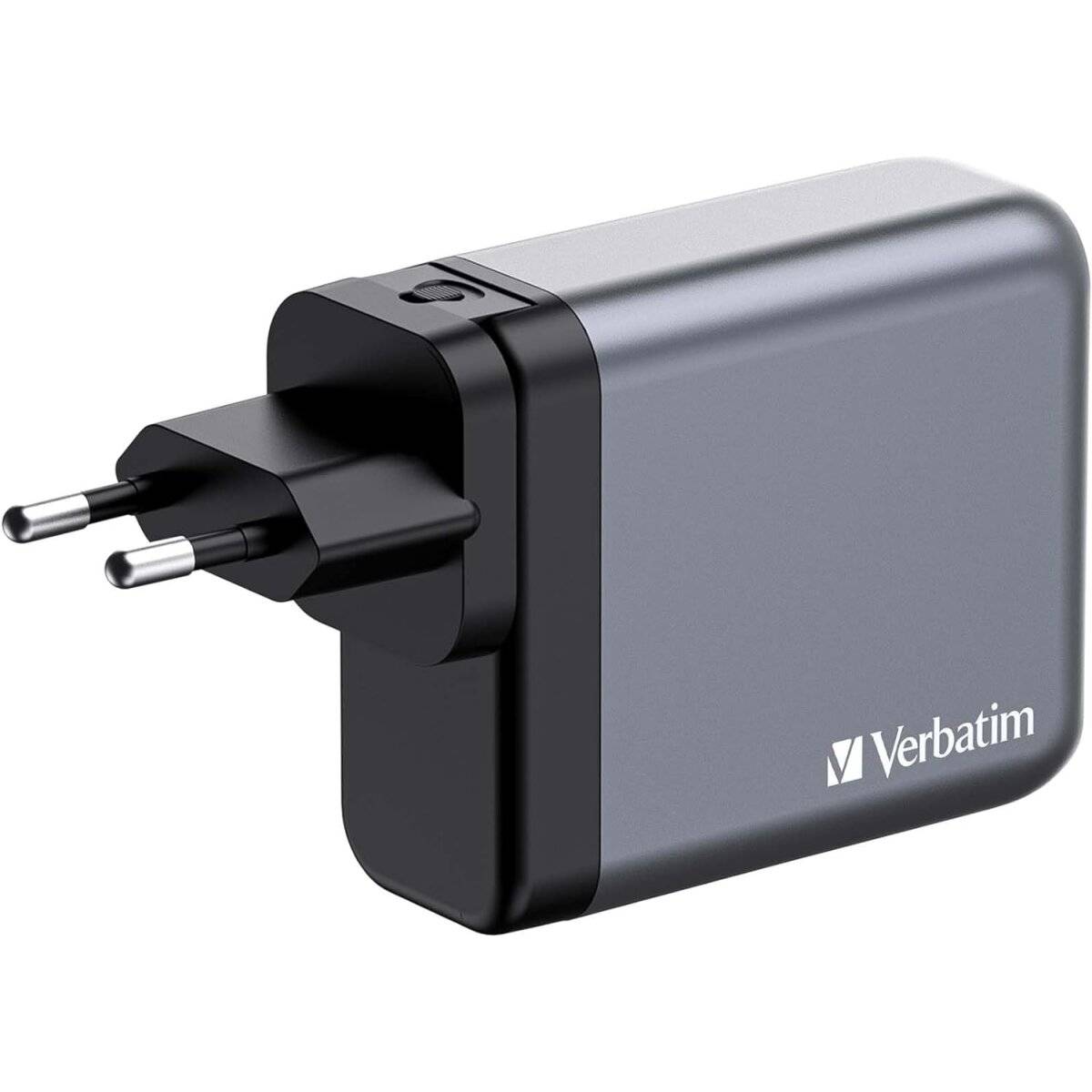 Verbatim GaN Charger 140 W, 4 Ports USB-C Ladegerät, Power Adapter mit 3 x USB-C und 1 x USB-A, Schnellladegerät