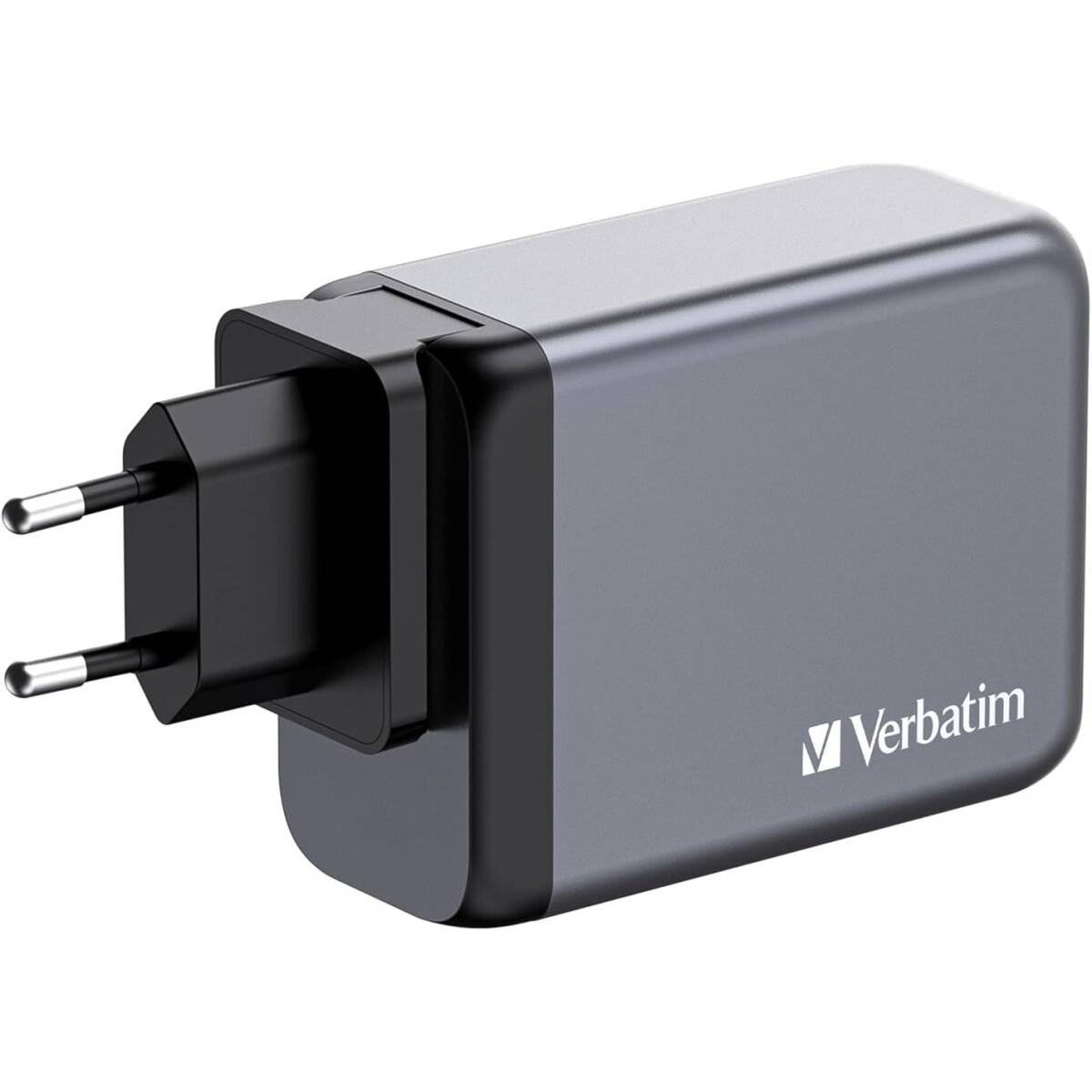 Verbatim GaN Charger 200 W, 4 Ports USB-C Ladegerät, Power Adapter mit 3 x USB-C und 1 x USB-A, Schnellladegerät