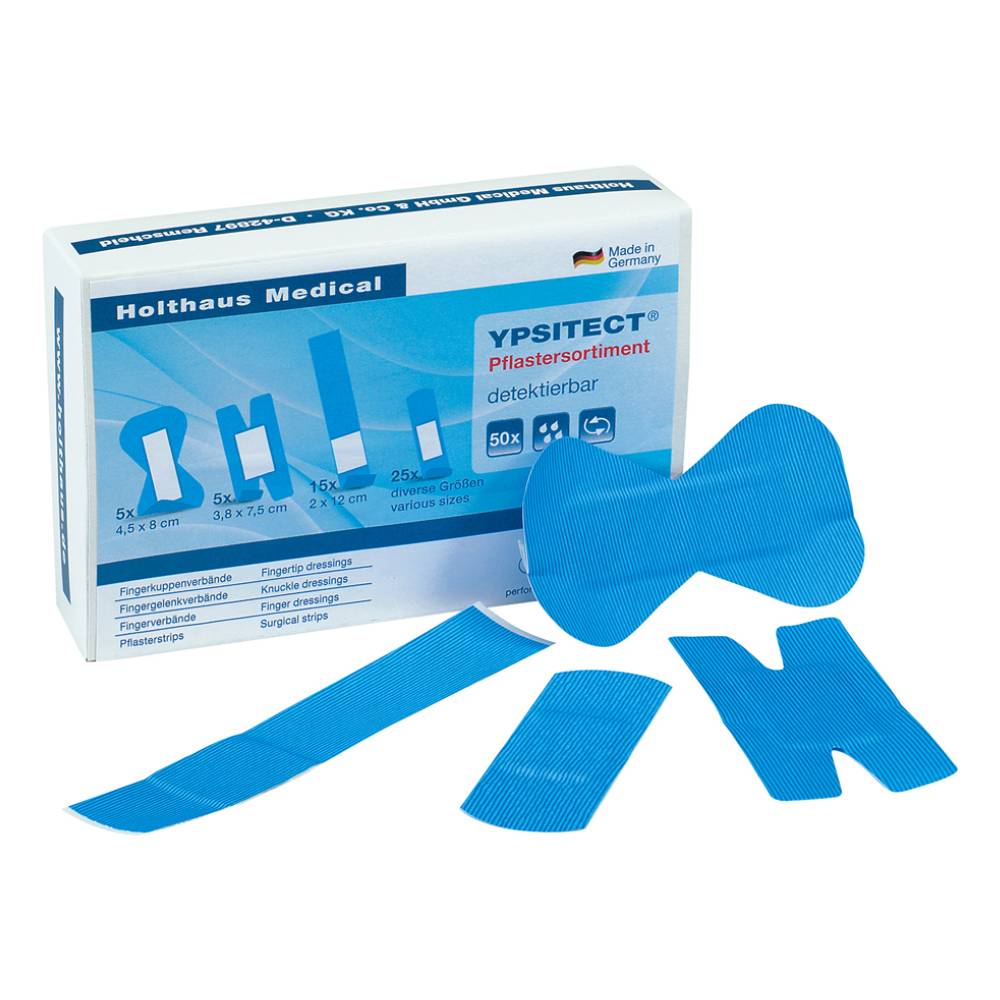 Holthaus YPSITECT® Pflastersortiment detectable - 50 Pflaster | Packung (50 Stück)