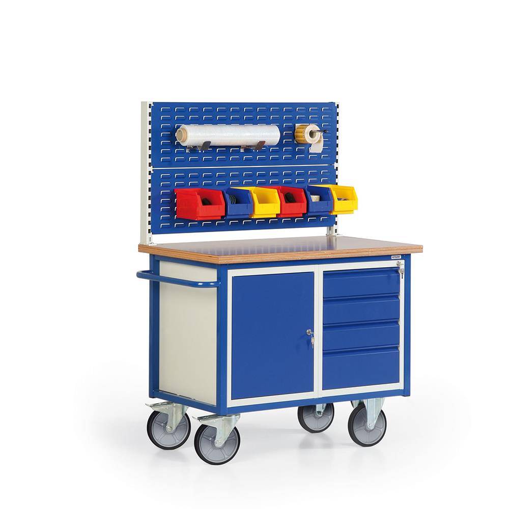 große fahrbare Werkbank mit Multiwandaufbau