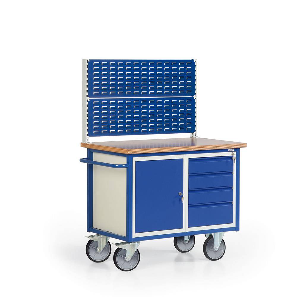 große fahrbare Werkbank mit Multiwandaufbau