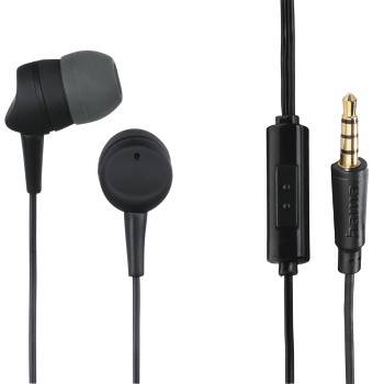 hama 00184139 Kopfhörer "Kooky", In-Ear, Mikrofon, Kabelknickschutz, Schwarz