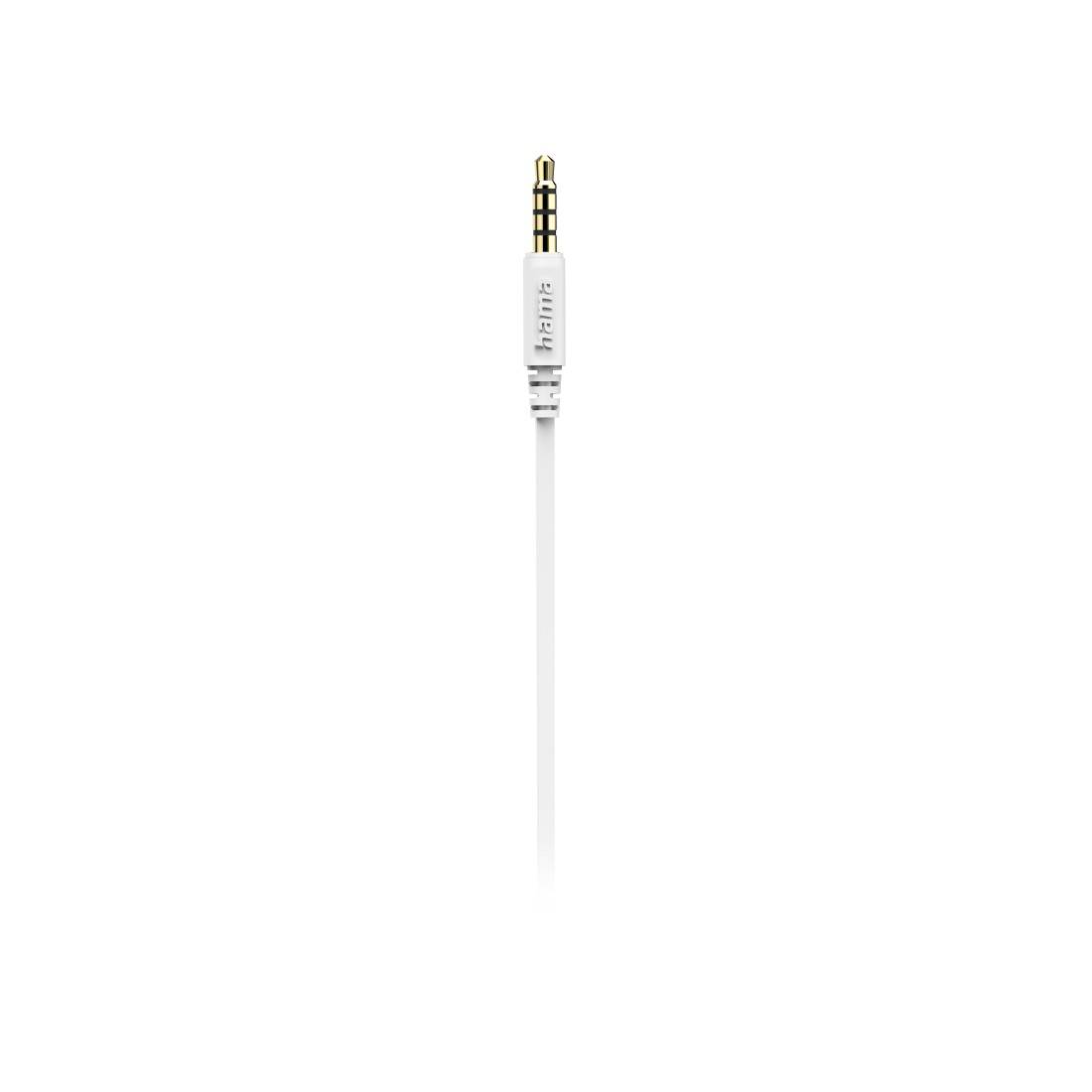Hama Advance In Ear Kopfhörer kabelgebunden Stereo Weiß Lautstärkeregelung HiFi
