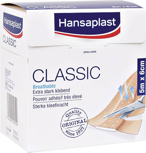 Hansaplast KB.T4107.001 Heftpflaster 5m x 6cm 5m