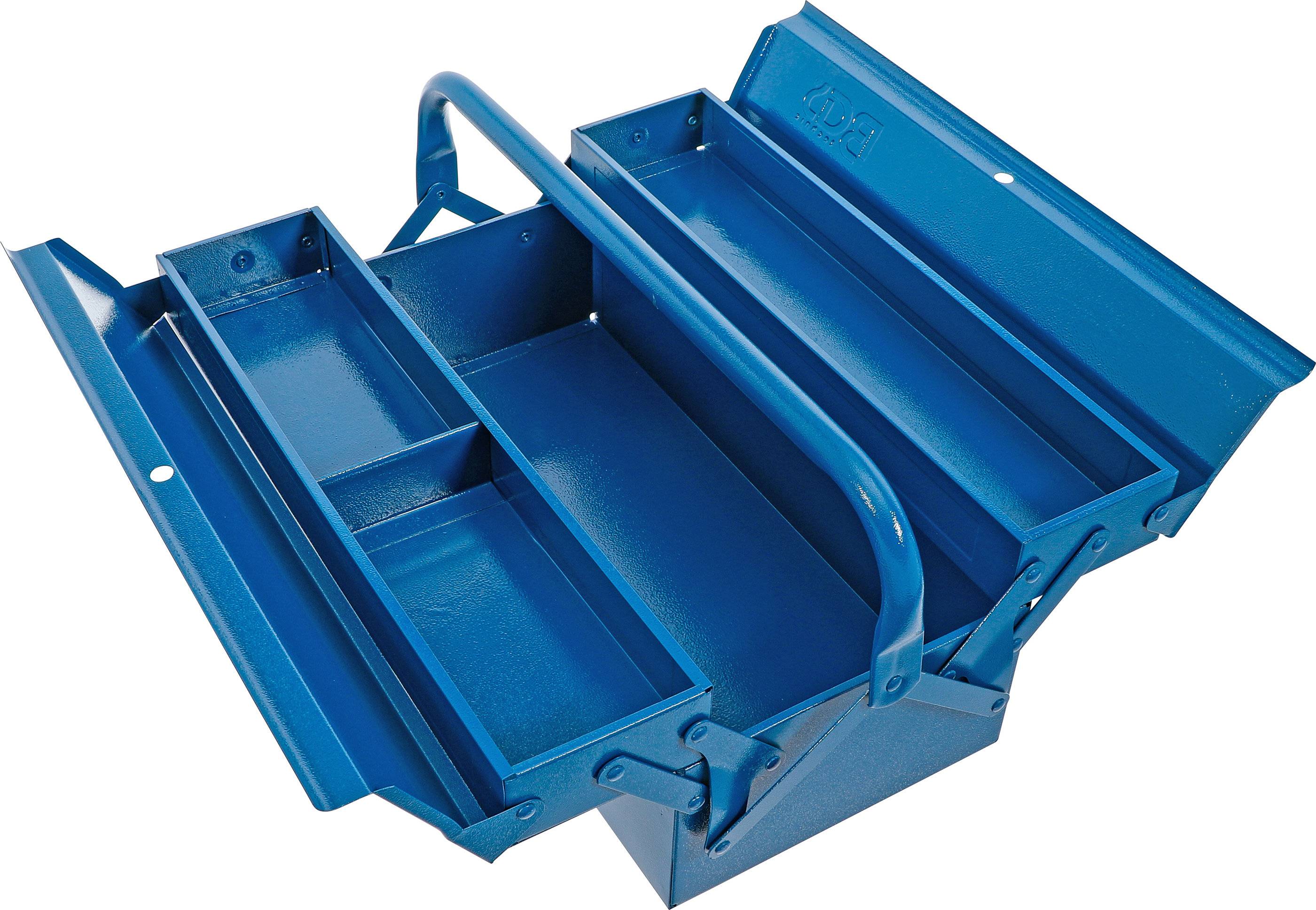 Metall-Werkzeugkasten leer 420 x 200 x 150 mm 3 Fächer