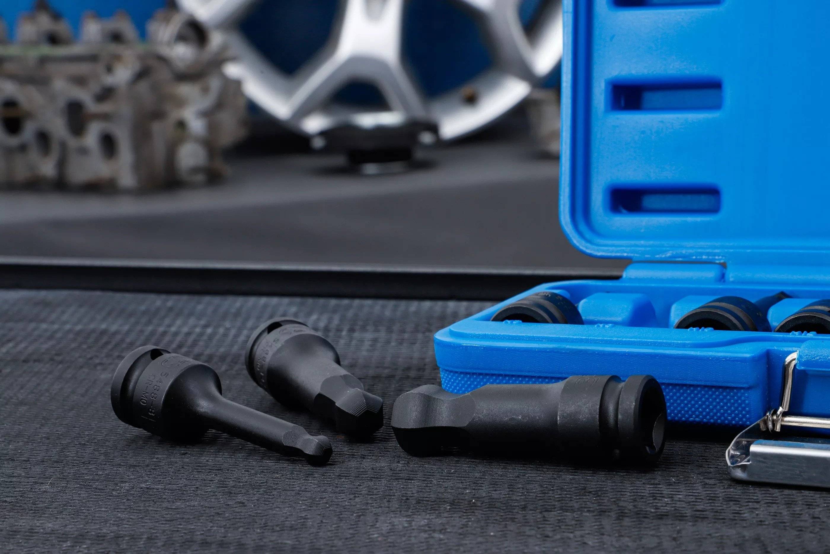 Kraft-Bit-Einsatz-Satz Länge 75 mm Antrieb Innenvierkant 8-tlg.