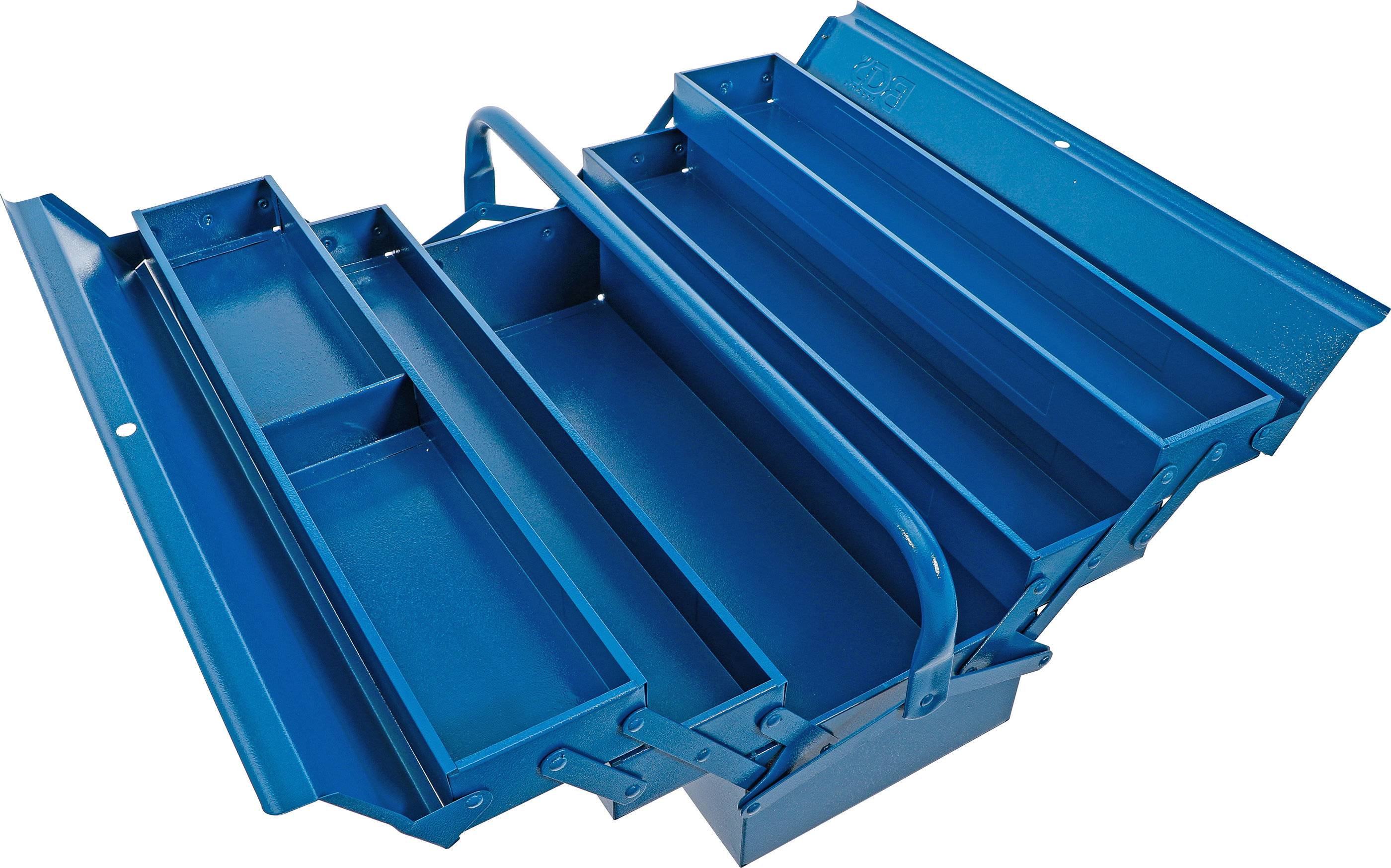 BGS 33002 Metall-Werkzeugkasten, leer, 530 x 200 x 200 mm, 5 Fächer