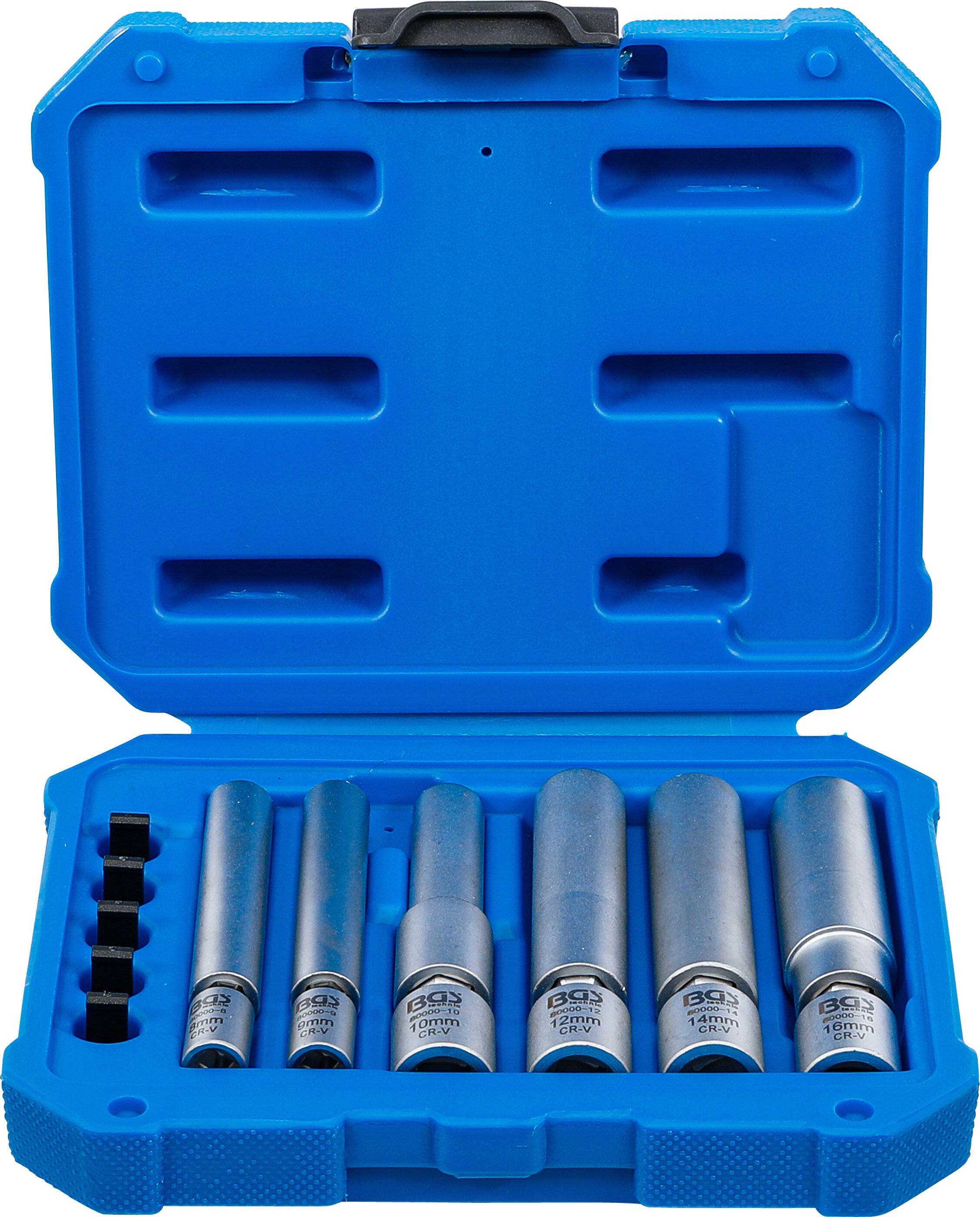 Glüh- und Zündkerzen-Gelenk-Einsatz-Satz Antrieb Innenvierkant 6,3 mm (1/4") / 10 mm (3/8")