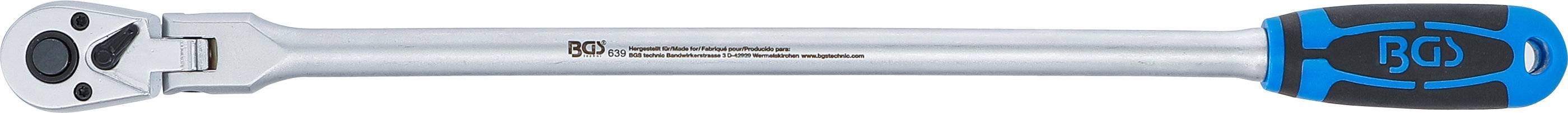 BGS 639 Gelenkknarre, arretierbar, extra lang, Abt rieb Außenvierkant 10 mm (3/8"), 457 mm