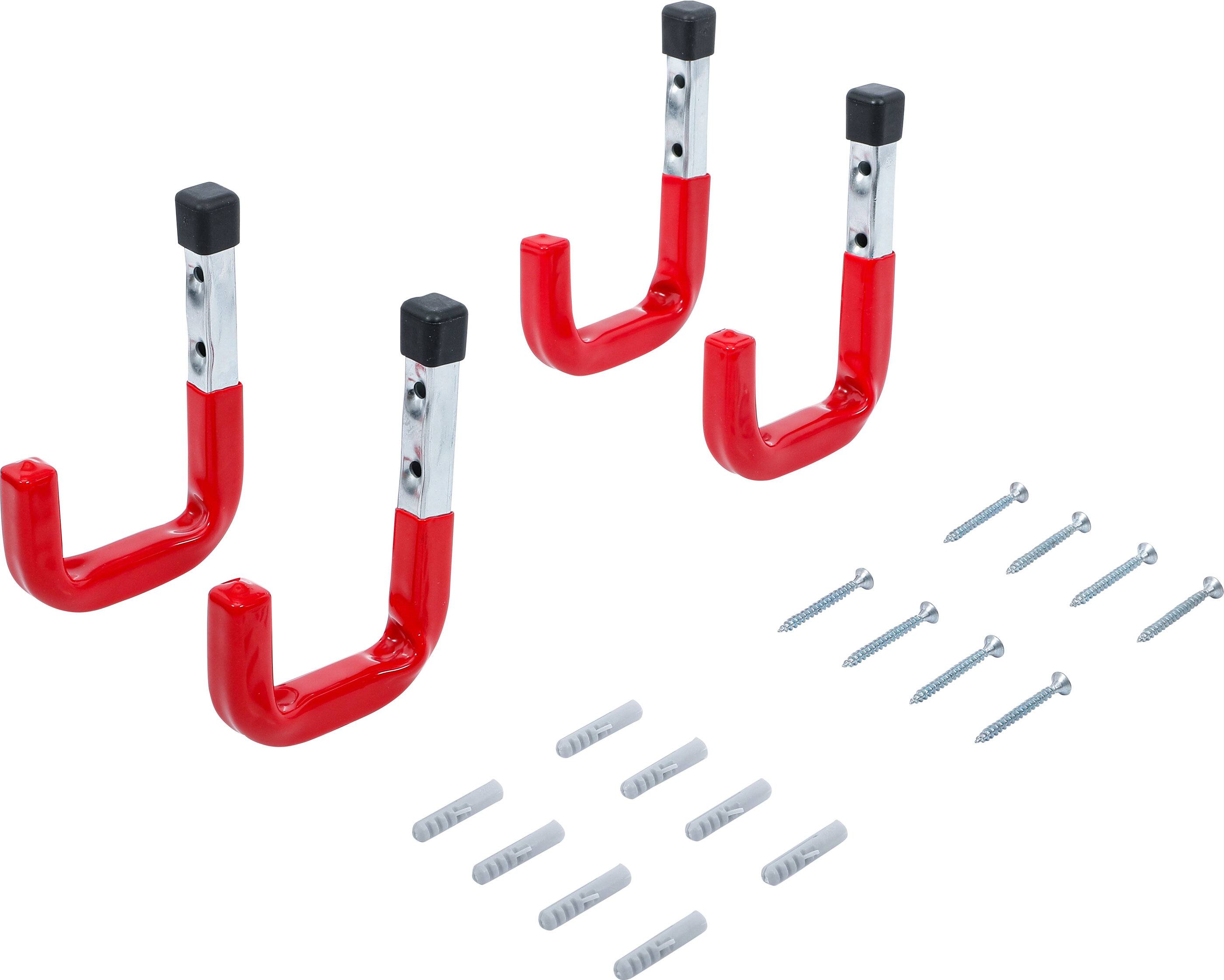 BGS TECHNIC Wandhaken-Satz, 4-teilig, 88314