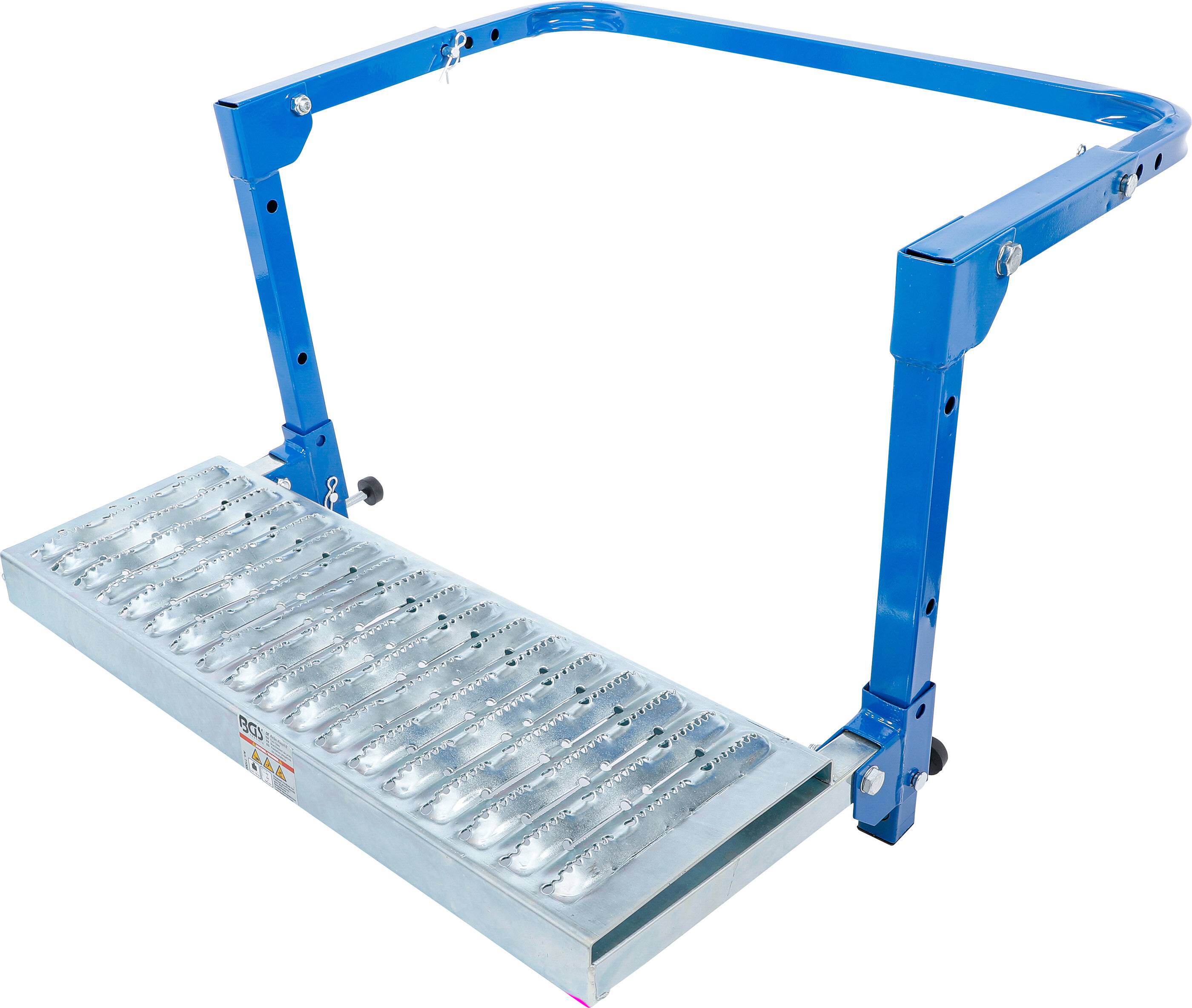 BGS 71002 Reifen-Klapptritt, einstellbar max 130kg für Kleintransporter und 4x4 Fahrzeuge