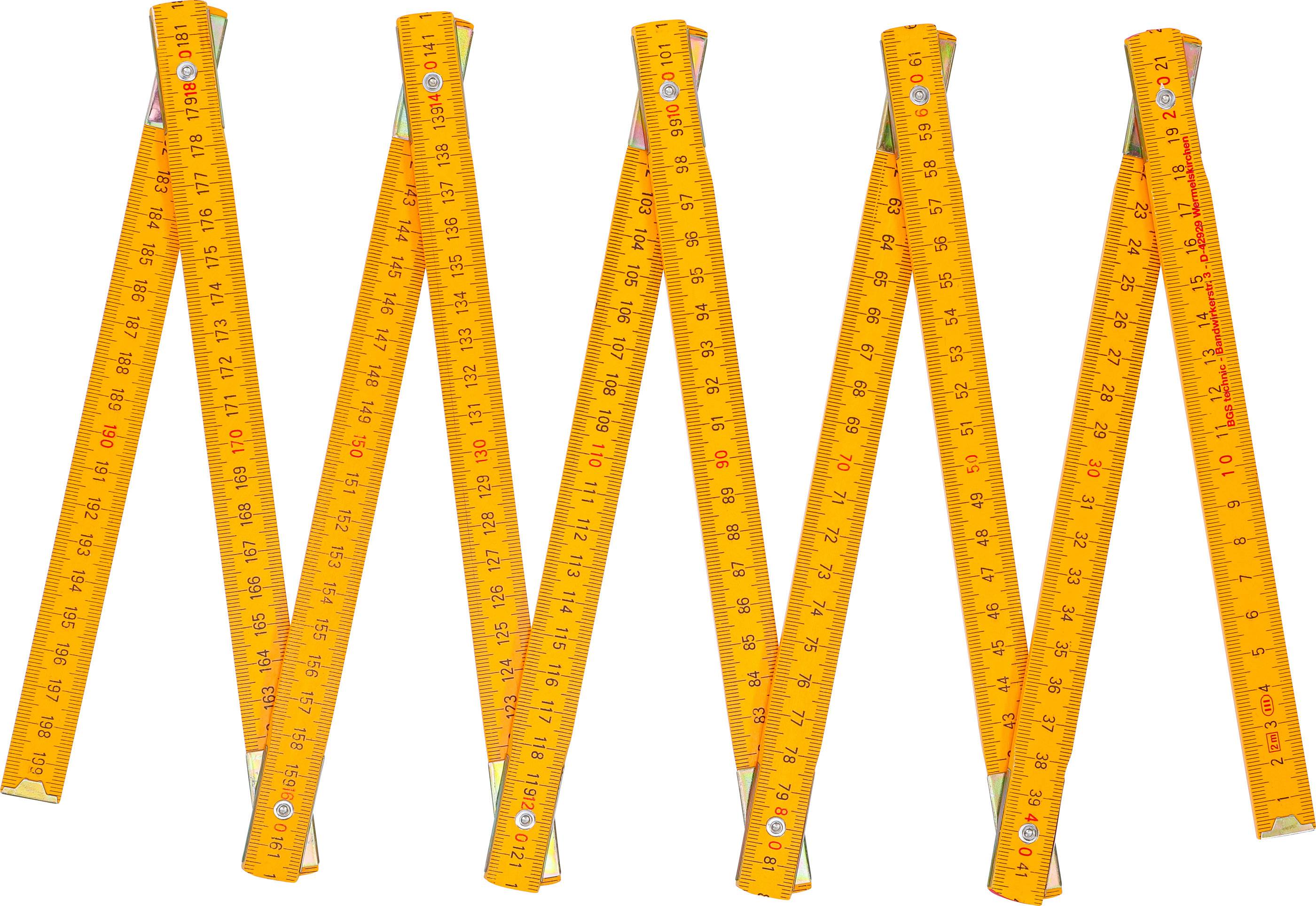 BGS Diy Holz-Gliedermaßstab | 2 m