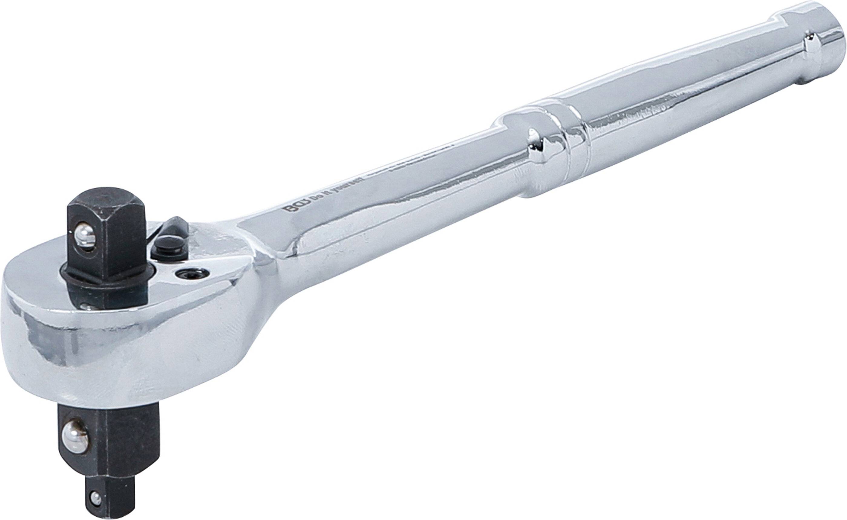 BGS Diy Umschaltknarre | Vollstahl | feinverzahnt | 3-in-1 | Abtrieb