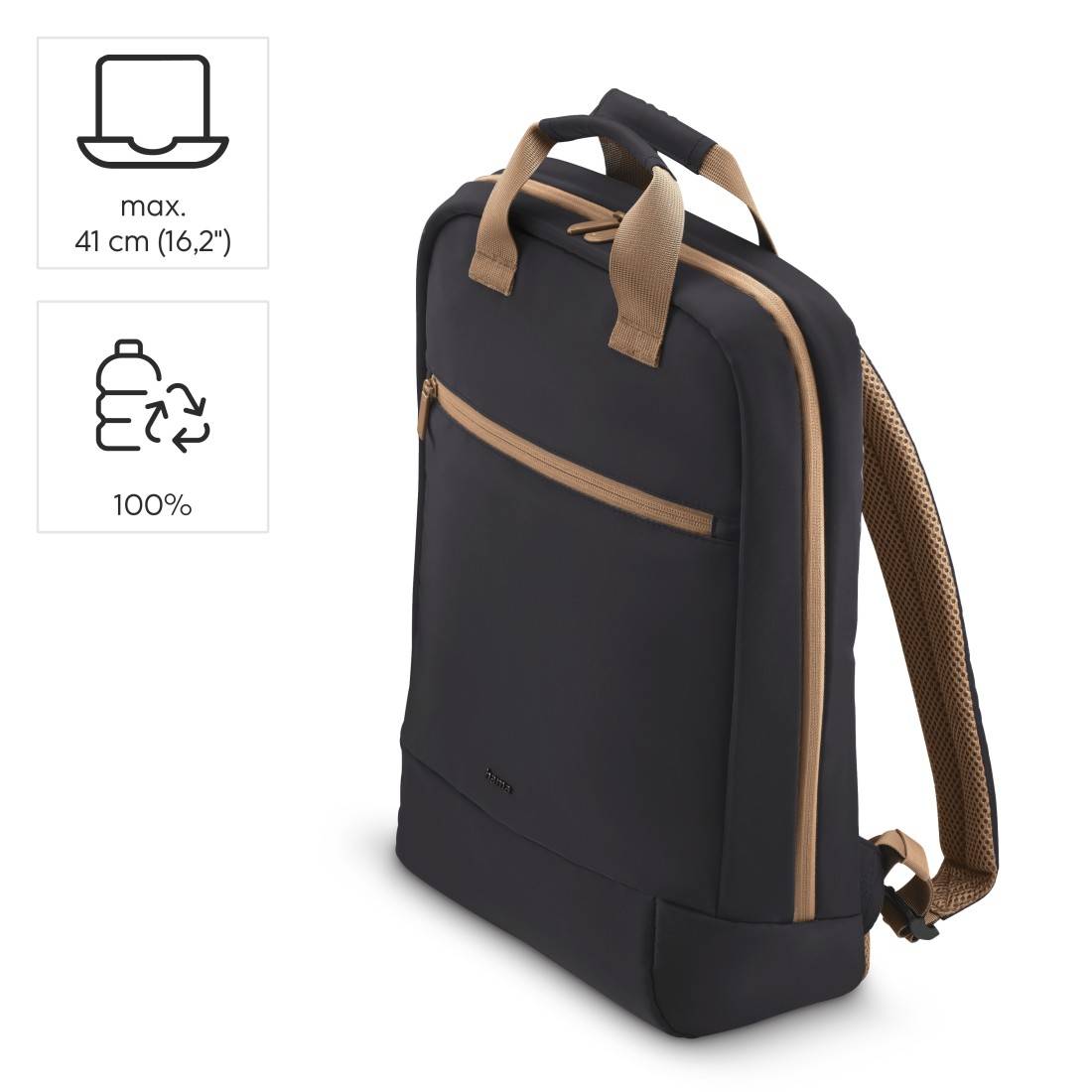 hama 00222056 Laptop-Rucksack "Ultra Lightweight", bis 41 cm (16,2"), Schwarz