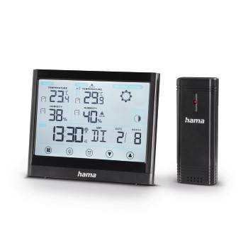 hama 00186421 Wetterstation "Full Touch", Schwarz