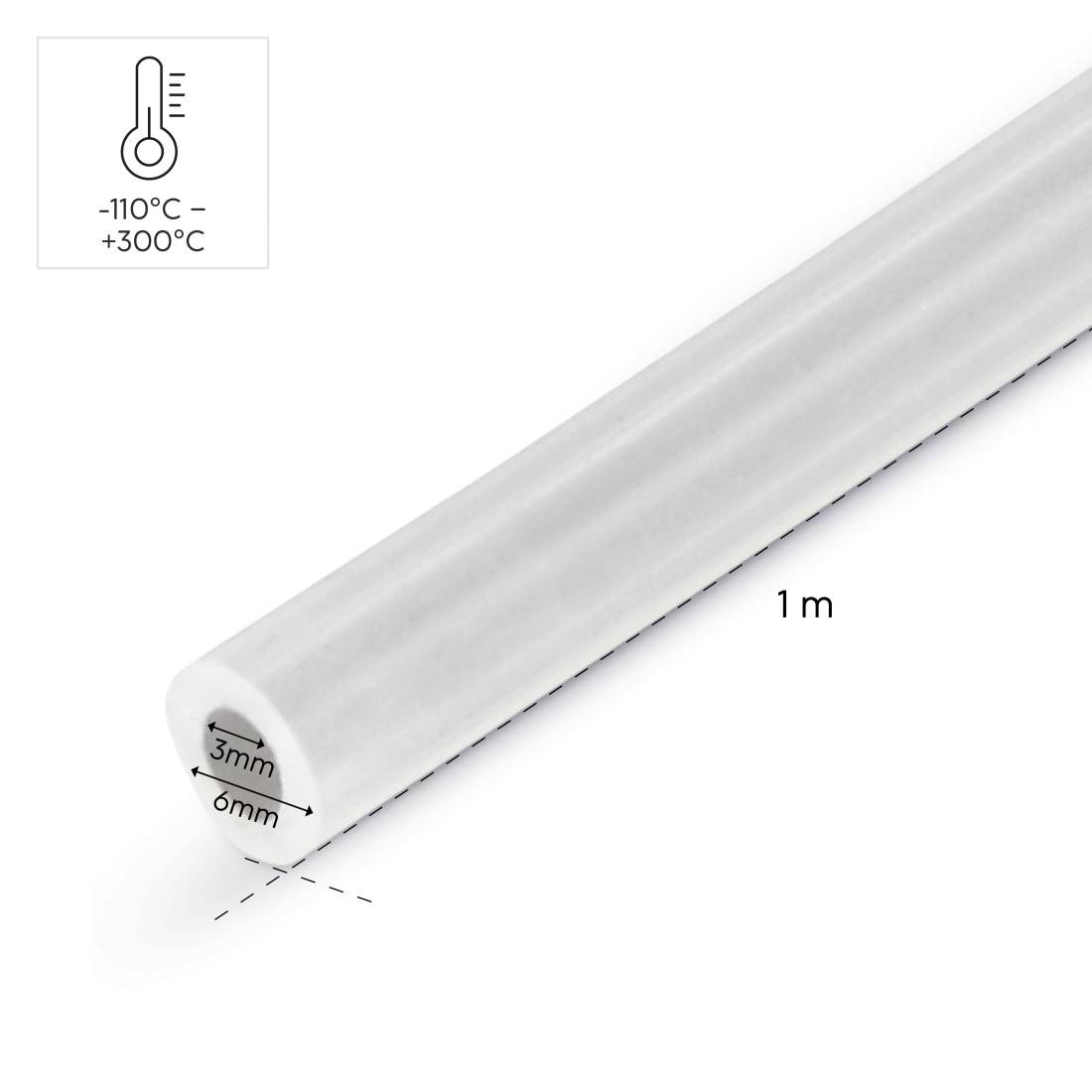 hama 00111271 Milchschlauch für Kaffeevollautomaten, Silikonschlauch, Ø 6 mm, Transluzent