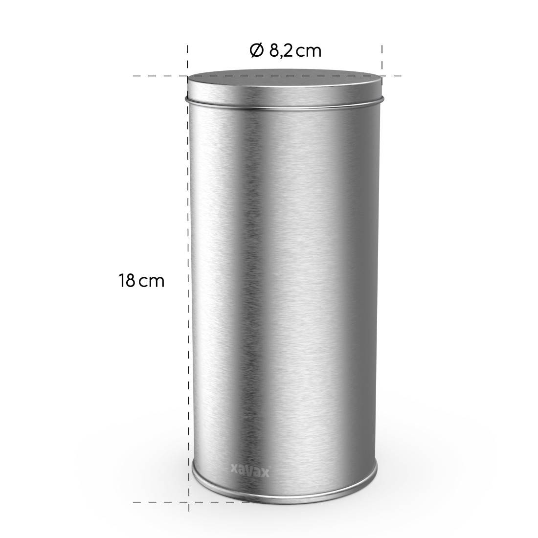 hama 00111264 Kaffeepad-Dose zur Aufbewahrung von 20 Senseo-Pads u. Ä., Metall, Silber