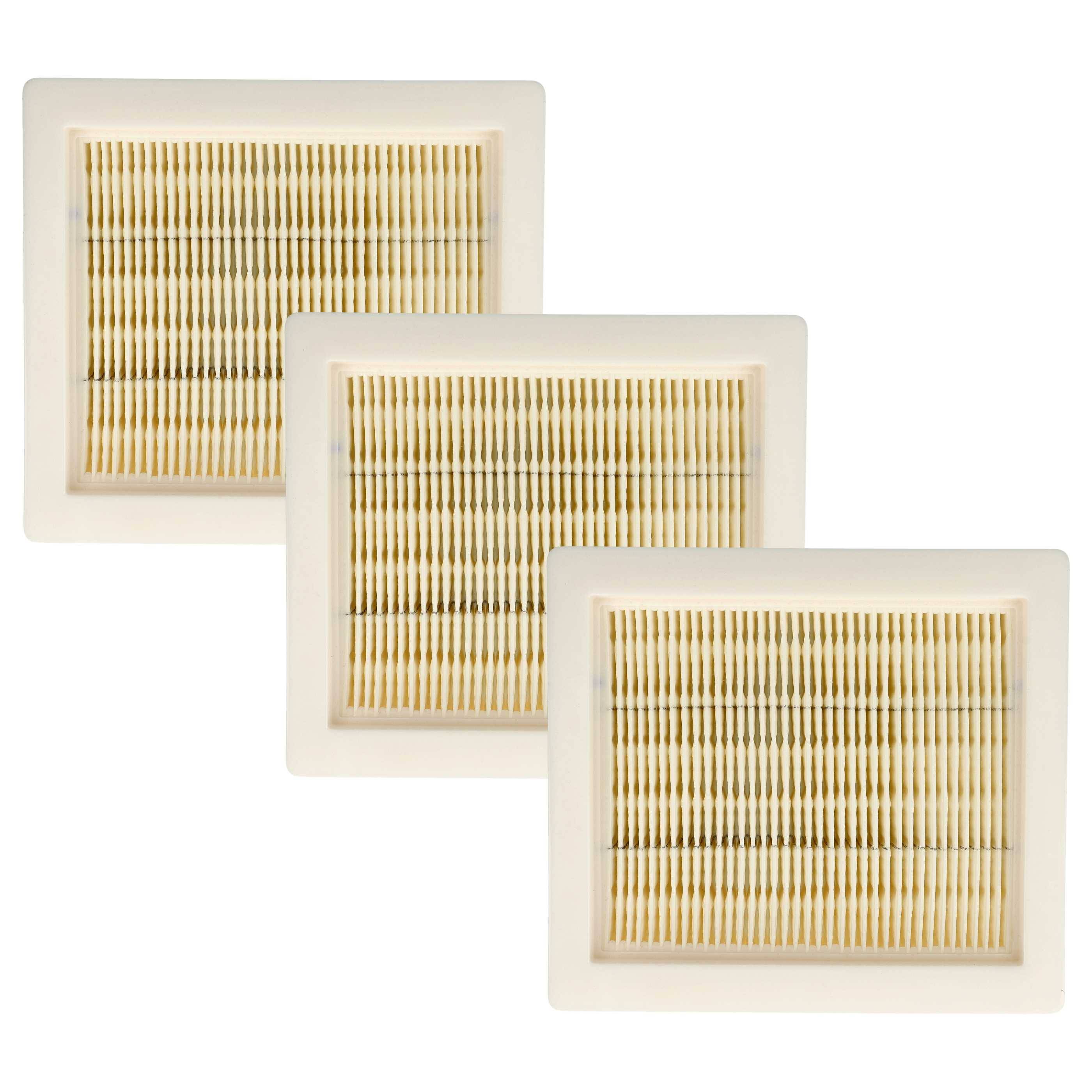 vhbw 3x Flachfaltenfilter Ersatz für Würth 5701700003 für Staubsauger