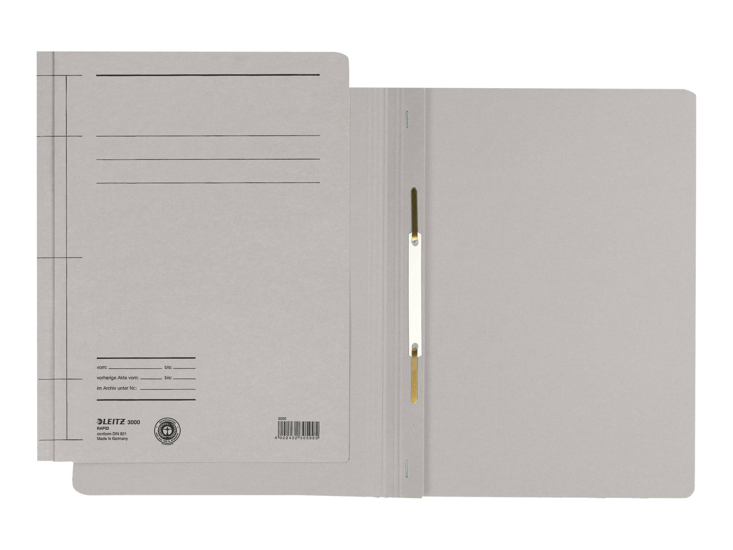 Esselte Leitz Cardboard binder, A4, grey, A4, Grau, 250 Blätter, 240 mm, 240 x 318 x 1 mm