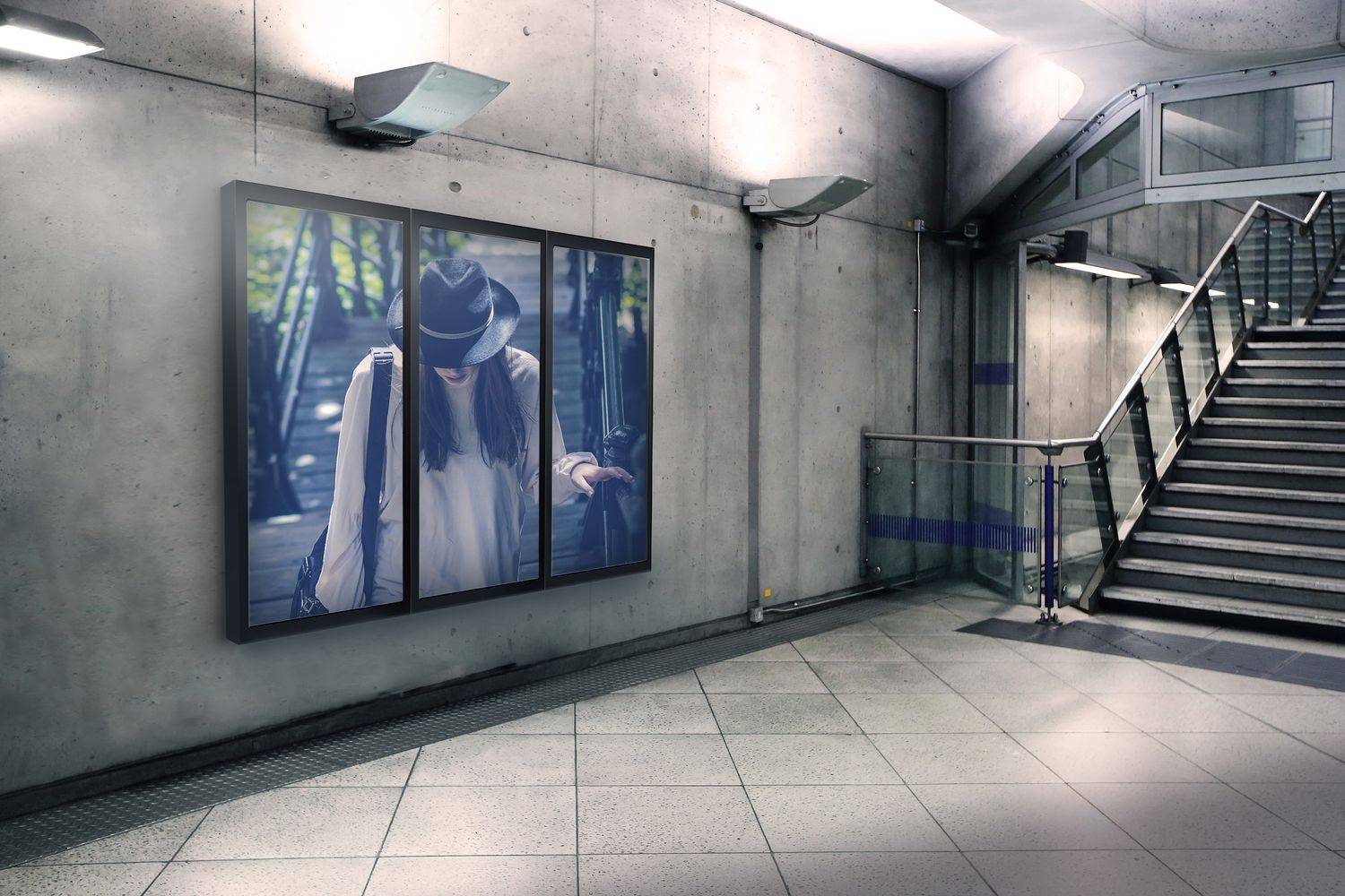 Edbak VWPOP65-P Pop-Out Videowall Wandhalterung bis 65 Zoll, Hochformat