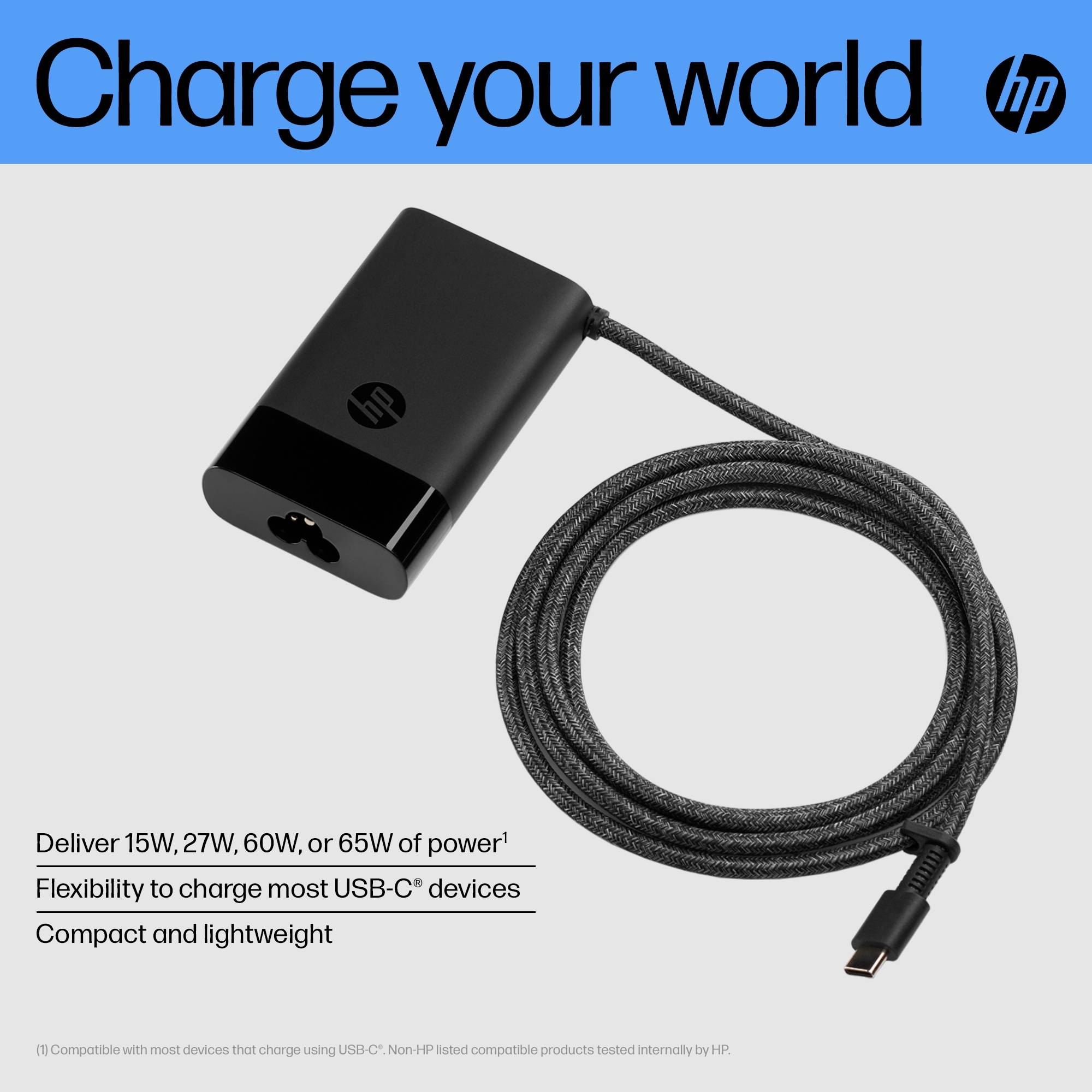 HP 65W USB-C EURO Notebook-Netzteil 65 W