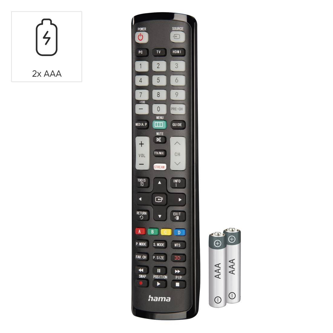 HAMA - 00221060 - TV - IR Wireless - Drucktasten - Schwarz