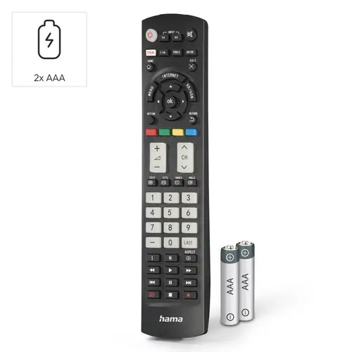 hama 00221064 Universal-Fernbedienung für Panasonic TVs, IR, lernfähig, leuchtende Tasten hama 00221064 Universal-Fernbedienung für Panasonic TVs, IR, lernfähig, leuchtende Tasten