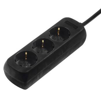 hama 00108841 Steckdosenleiste 3-fach, 3 m, Schwarz