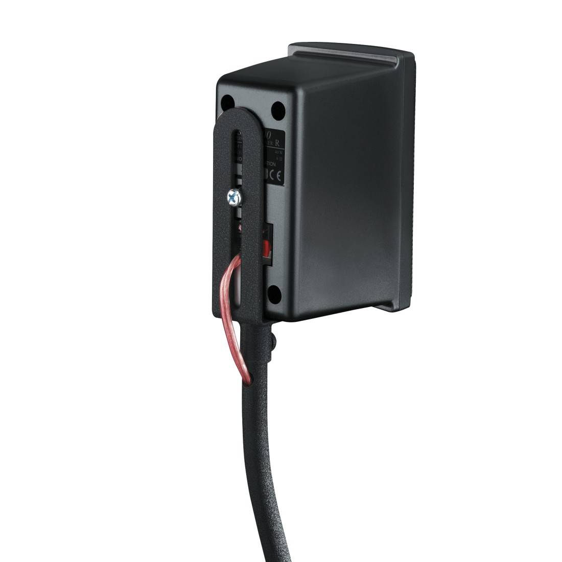 hama 00220882 Lautsprecherständer, höhenverstellbar, mit Kabelführung, universal, Schwarz