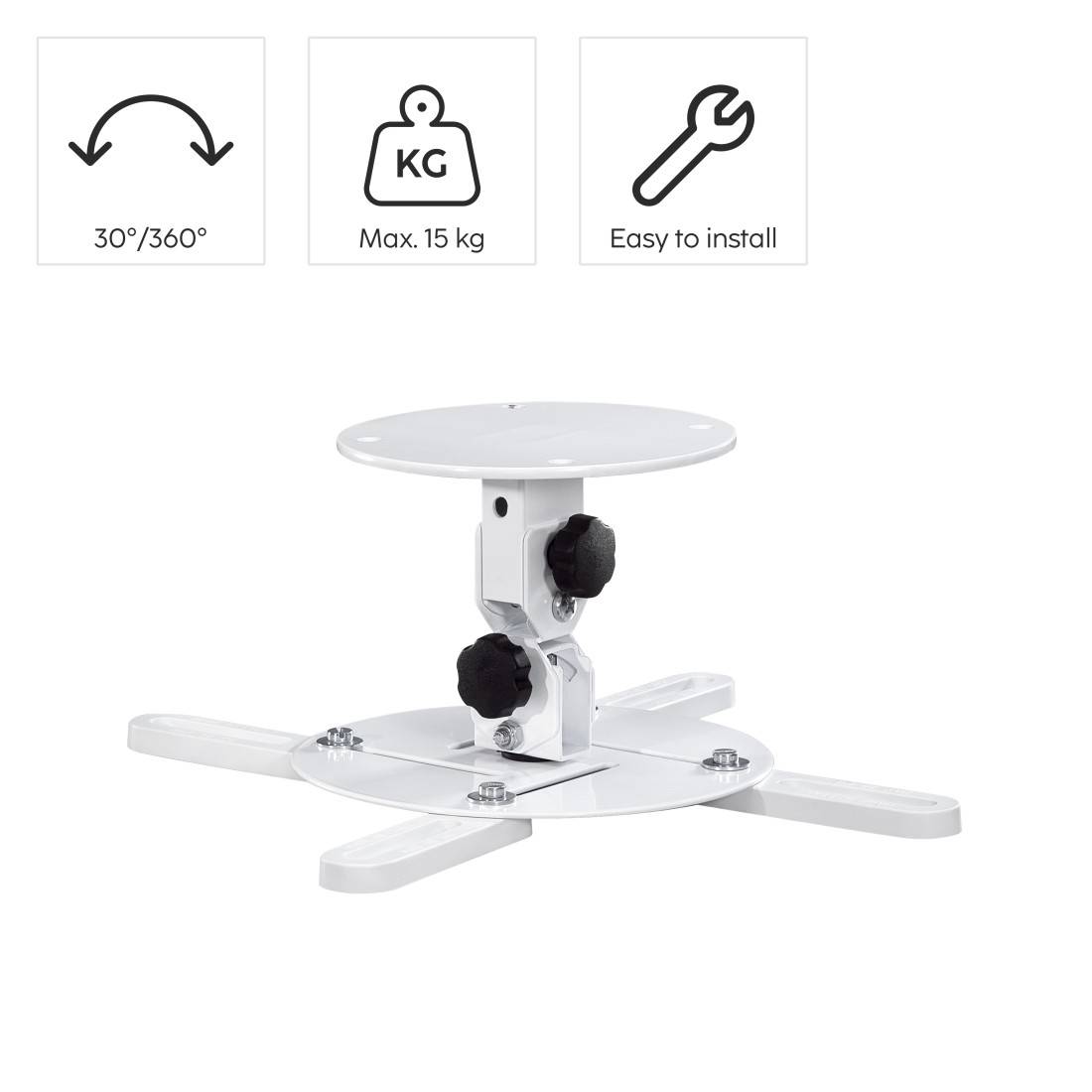 Beamerhalterung schwenkbar höhenverstellbar Decke und Wand bis 15