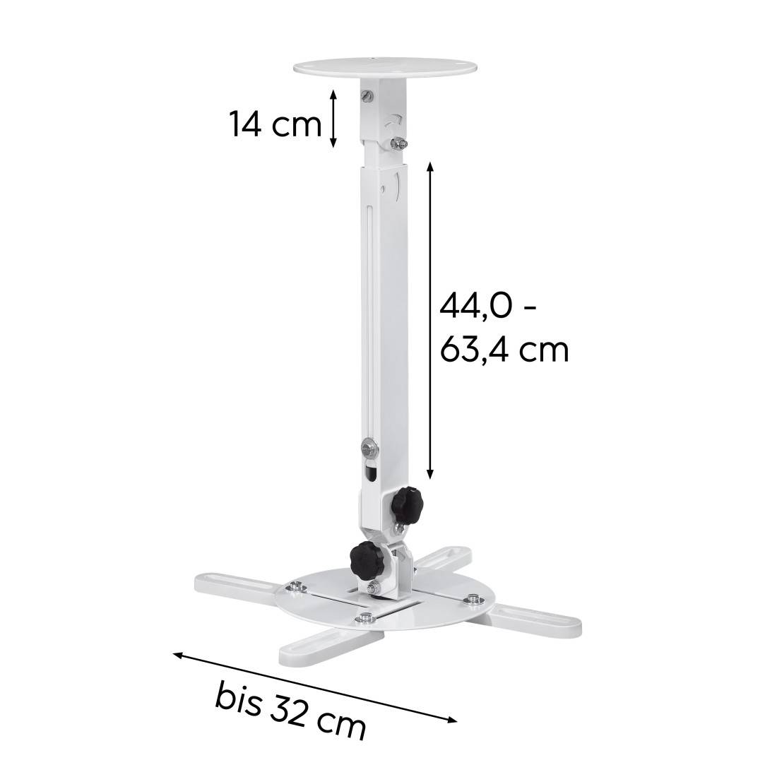 Beamerhalterung schwenkbar höhenverstellbar Decke und Wand bis 15