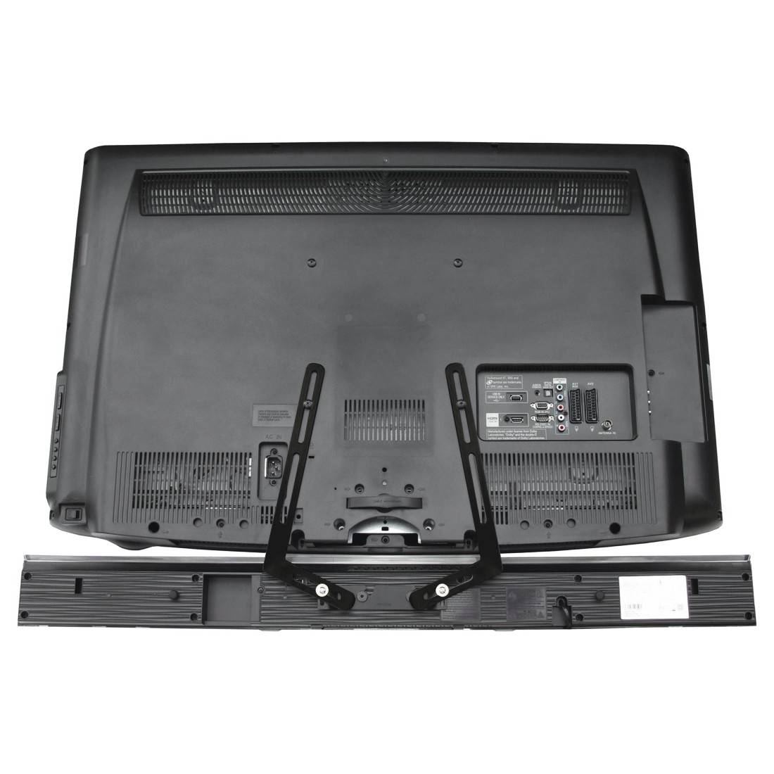 hama 00220884 Soundbar-Halterung, universal, fix, für Befestigung am TV-Gerät, Schwarz