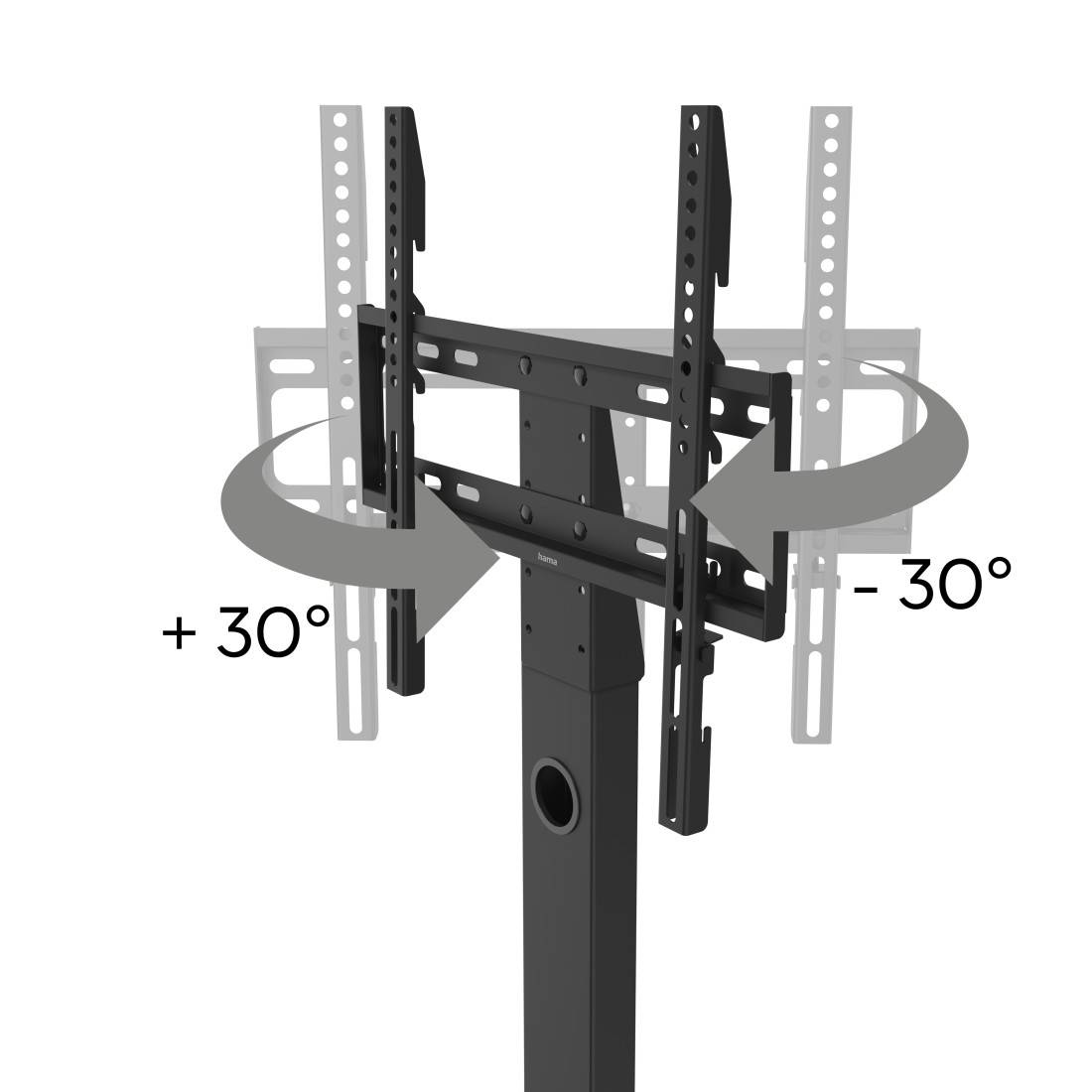 hama 00220868 TV-Ständer freistehend, schwenkbar, höhenverstellbar, 165cm (65") bis 35 kg