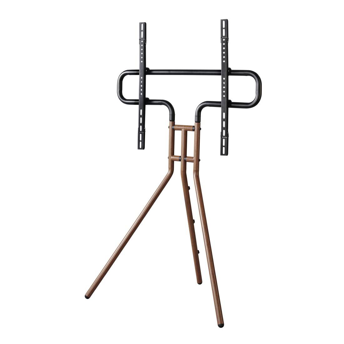 hama 00220872 TV-Stand "Staffelei-Design", 191 cm (75"), Höhe variabel, Holzoptik Walnuss