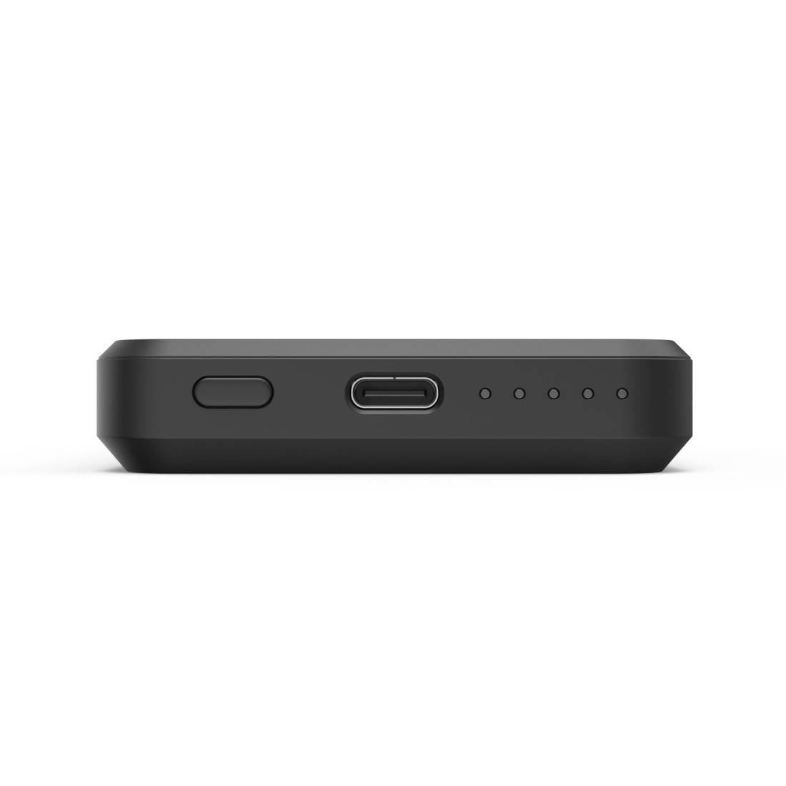 hama 00201695 Wireless Power Pack "MagPower5", 5000mAh, induktiv Laden für Apple MagSafe