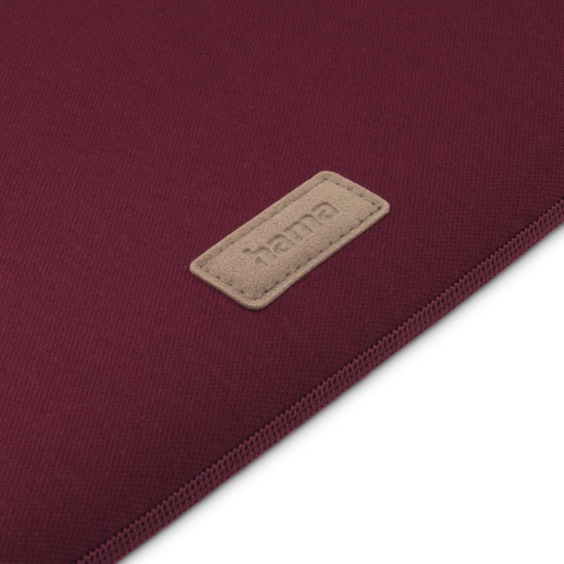 hama 00222036 Laptop-Sleeve "Jersey", von 40 - 41 cm (15,6" - 16,2"), Bordeaux
