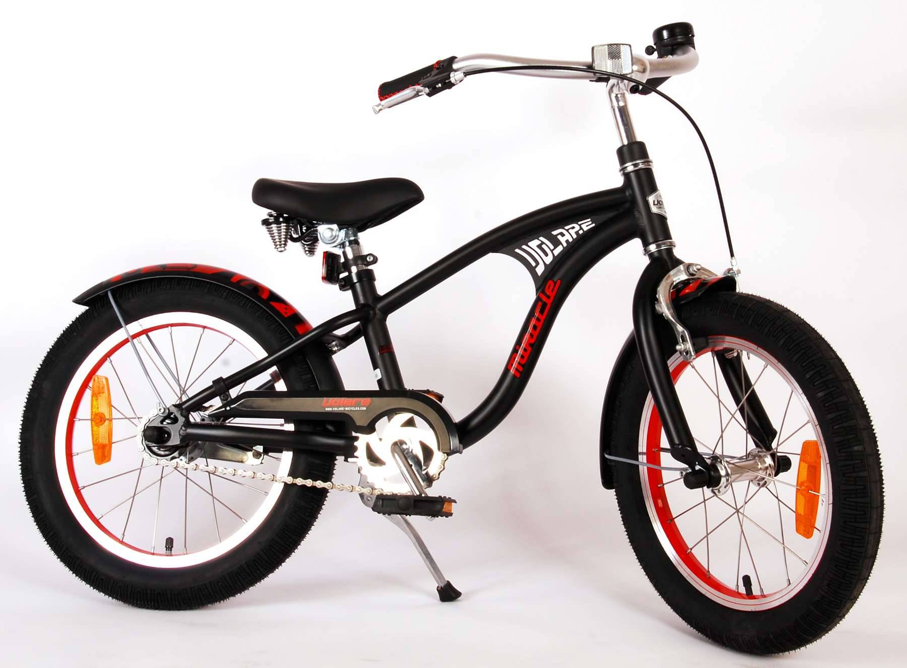 Volare WIRARE Miracle Cruiser Kinder Fahrrad - Jungen - 16 Zoll - Matt Black - Prime Collection