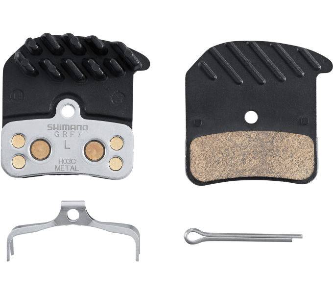 Shimano Scheibenbremsbelagsatz H03C Metall mit Kühlrippen
