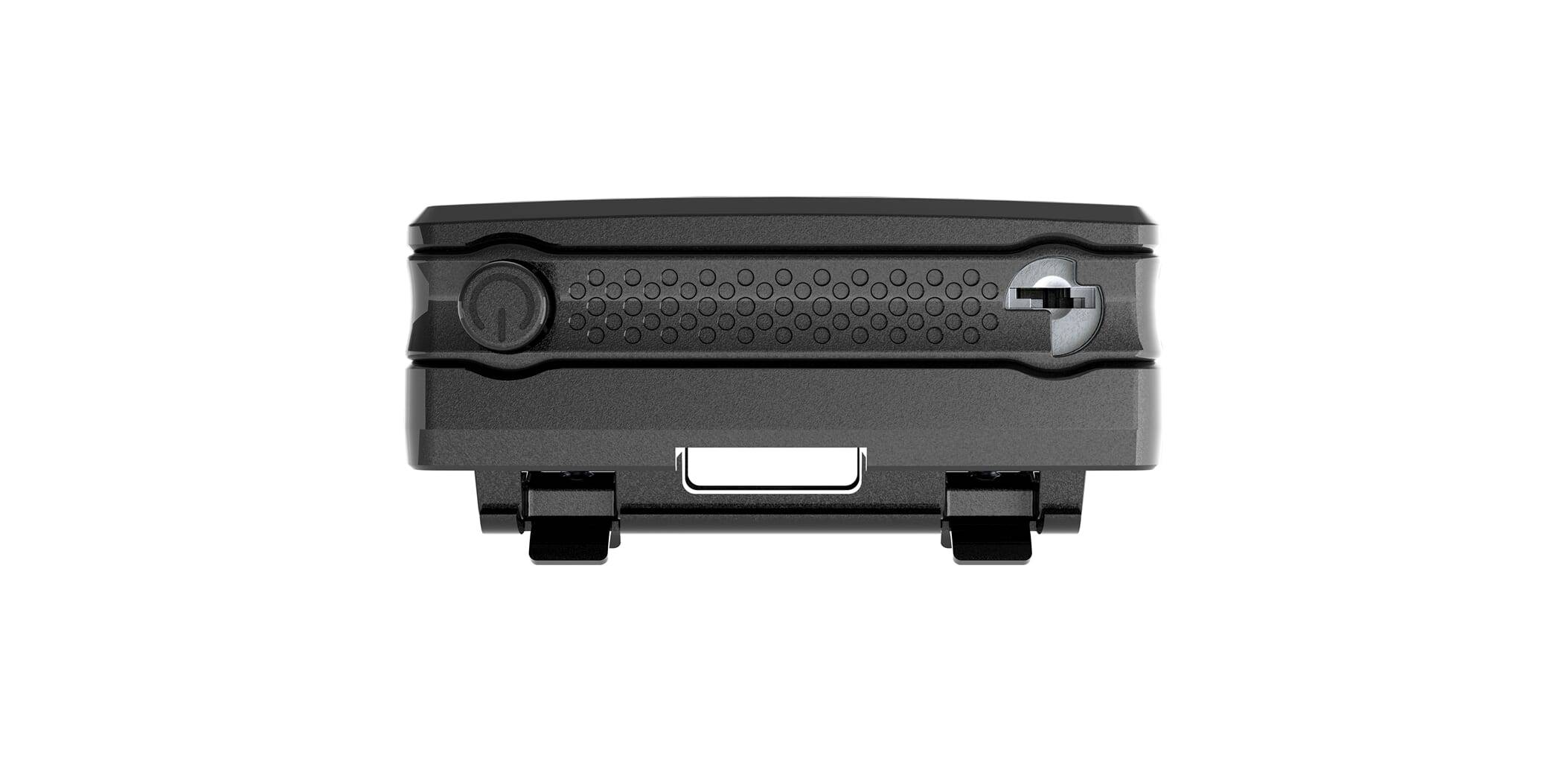 ABUS ALARMBOX 2.0, Schwarz. Mit Loch für Plug-in-Kabel oder Kette.