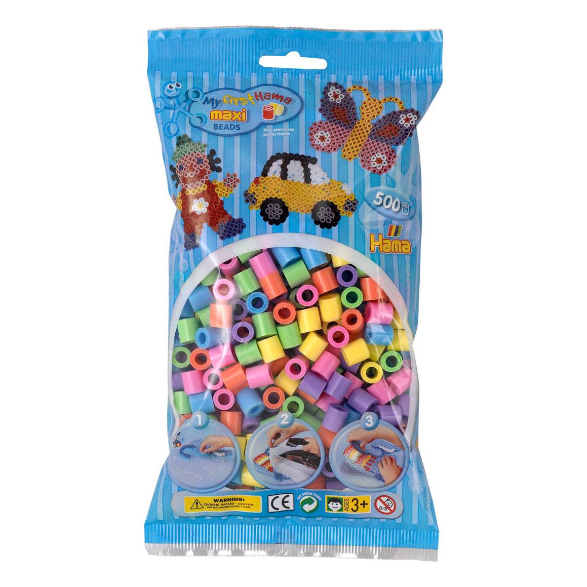 Hama String Bead Mix Pastell Maxi, 500st.