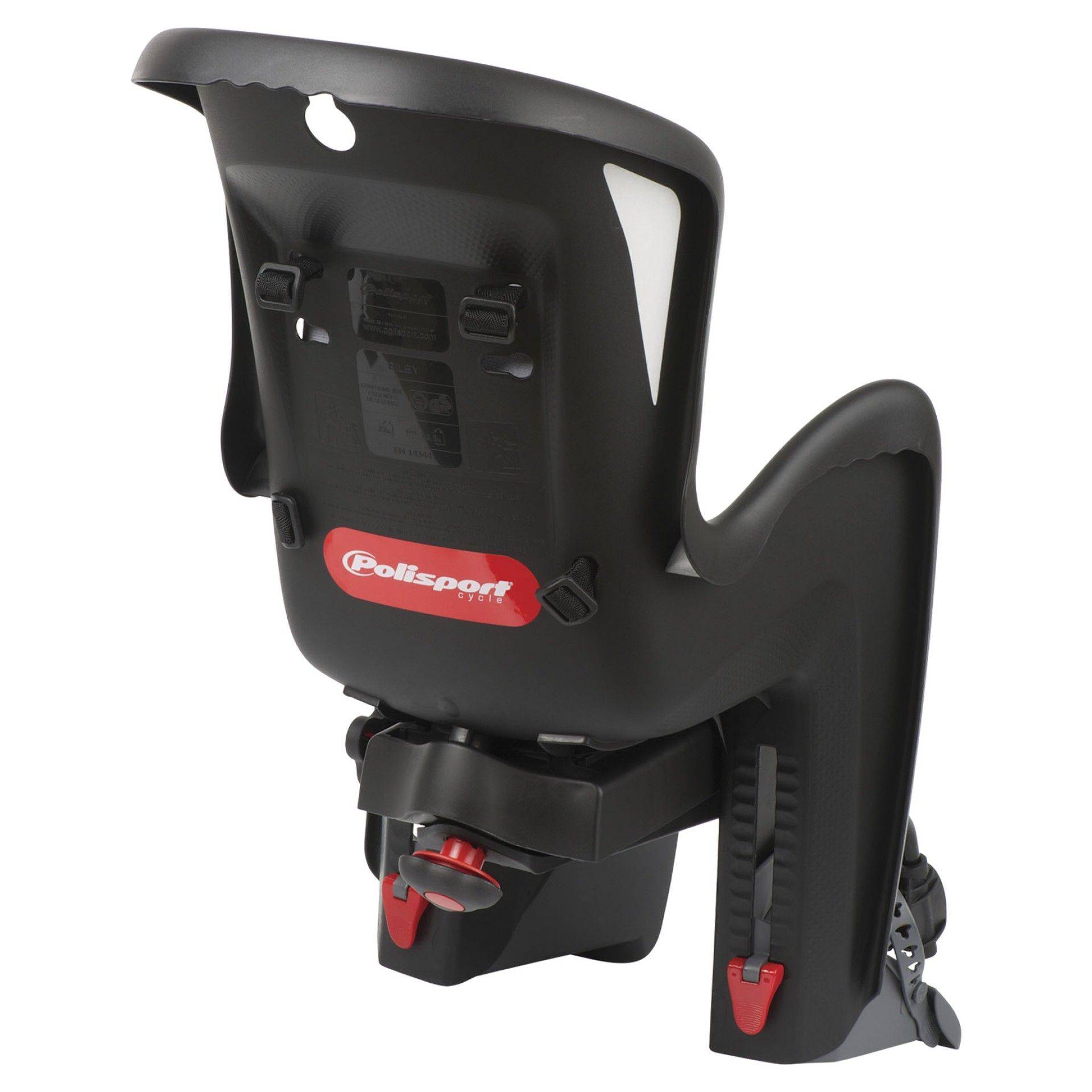 Polisport Kindersitz hinter Bilby Maxi RS Rahmenmontage – schwarz