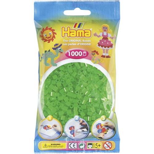 Hama String Perlen Green Neon (037), 1000st.