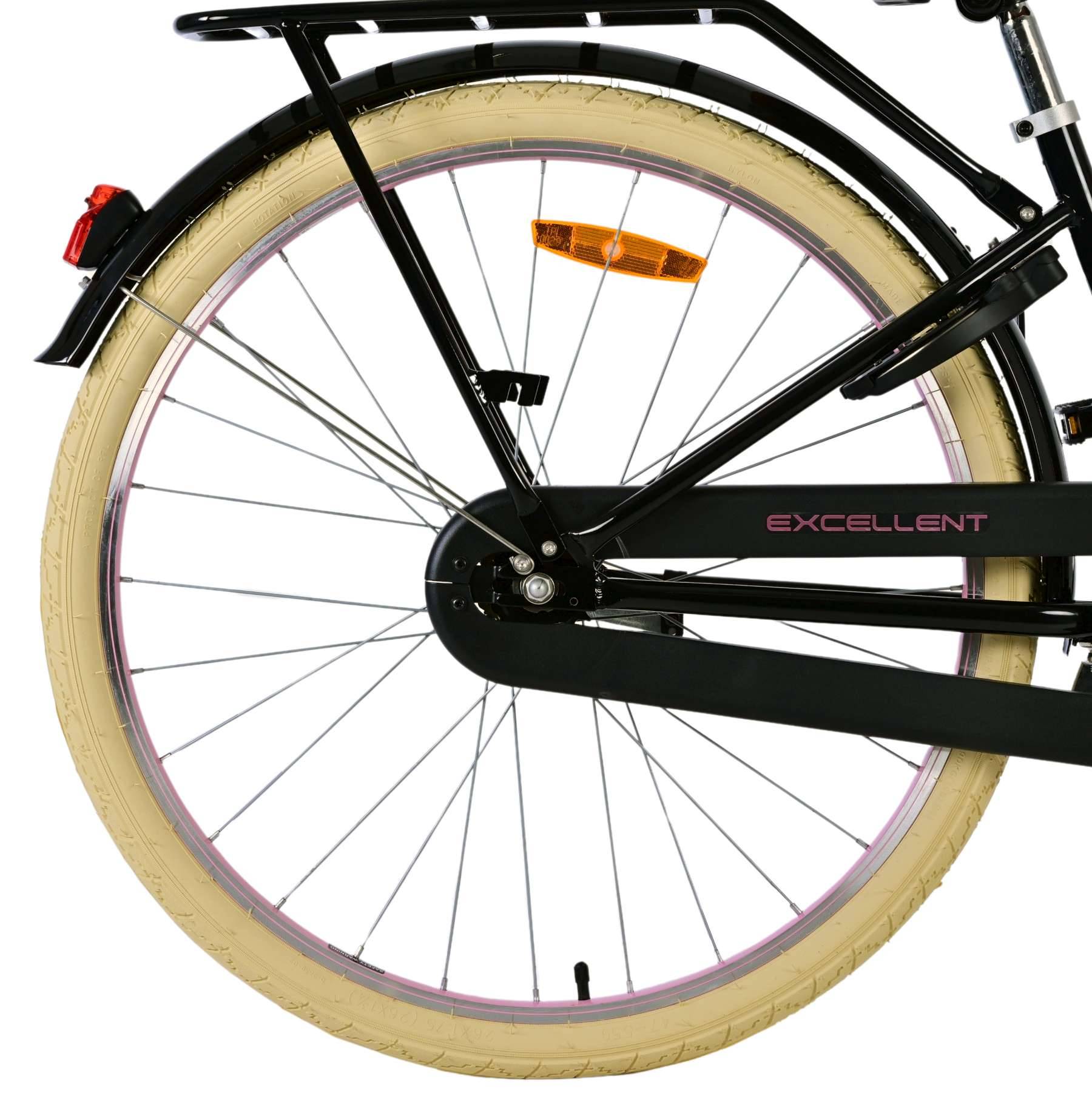 Volare Exzellente Kinderfahrrad - Mädchen - 26 Zoll - Schwarz - Zwei Handbremsen