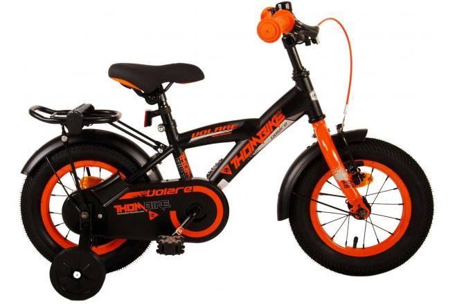 Volare Thombike 12 Zoll 21,5 cm Jungen Rücktrittbremse Schwarz/Orange