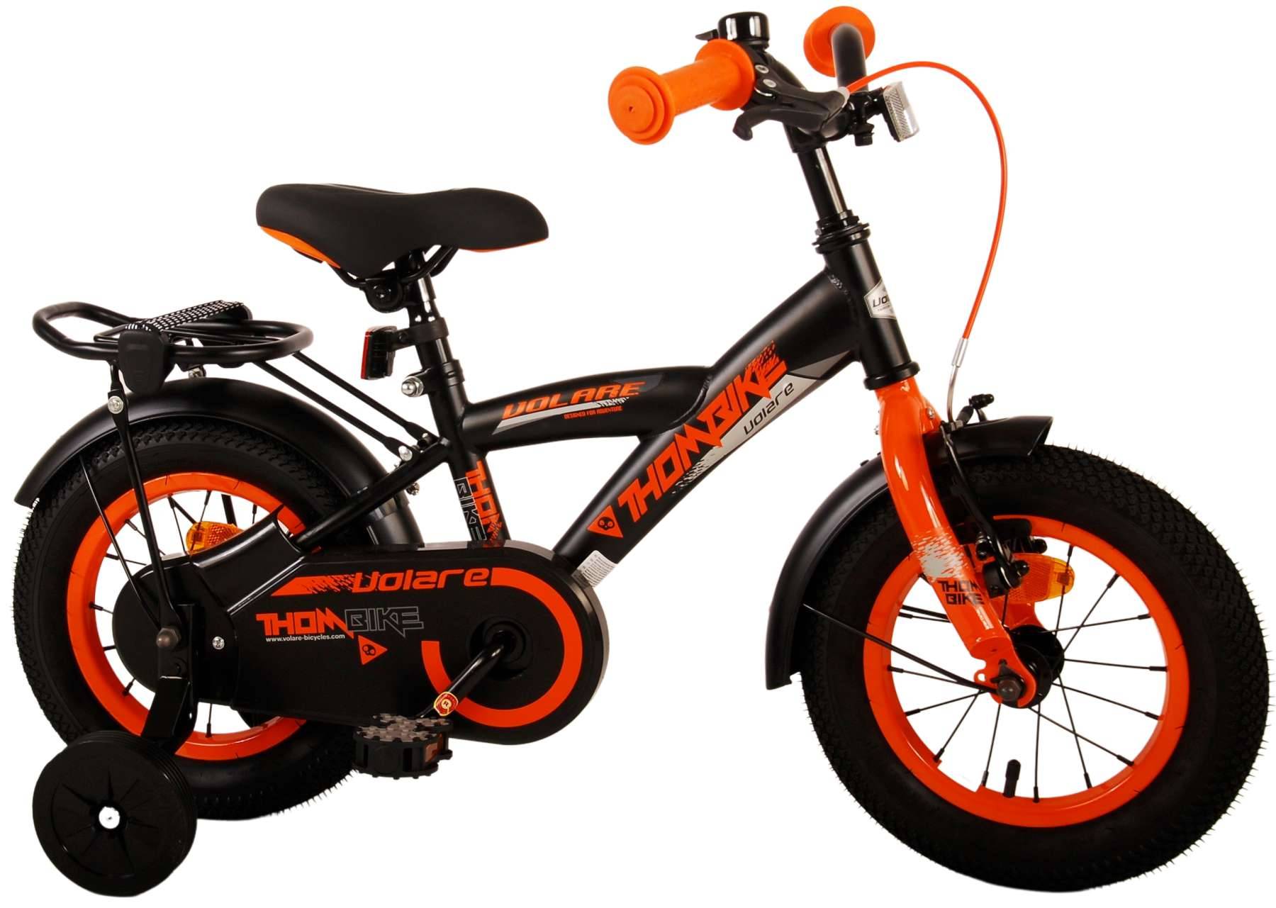 Volare Thombike 12 Zoll 21,5 cm Jungen Rücktrittbremse Schwarz/Orange