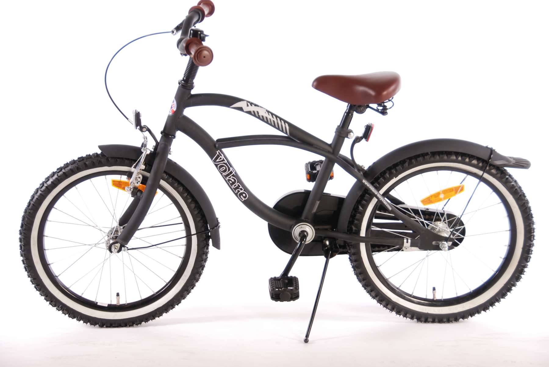 Volare Black Cruiser Kinderrad - Jungen - 18 Zoll - Schwarz - 95% montiert