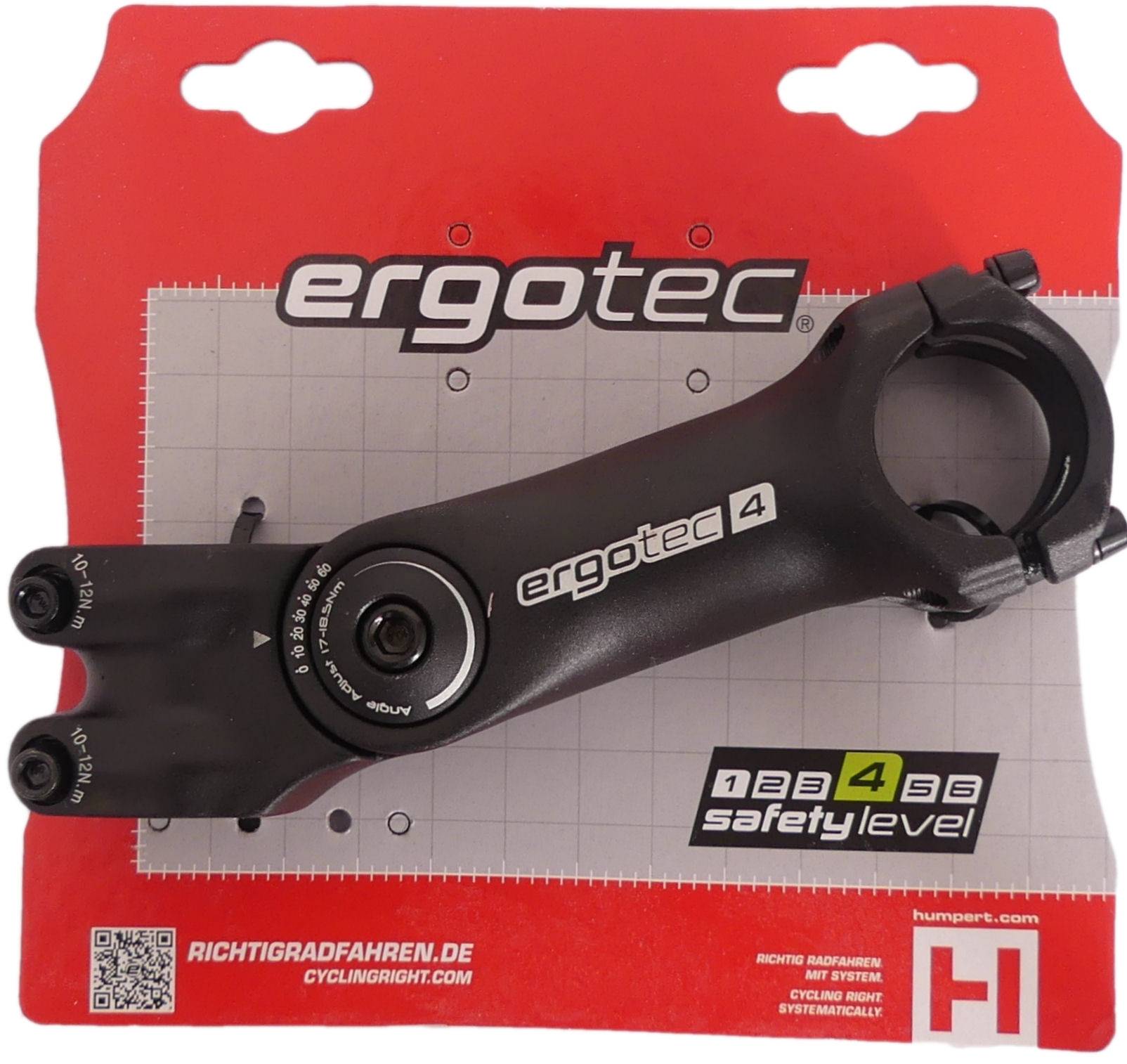 Ergotec Vorbau Octopus 2 Ahead verstellbar ø28,6 / 125 / 31,8 mm schwarz